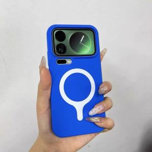 2026 Dopamine Color Liquid Silicone for Case for iPhone XiaoMi 17 ProMax Mi 15 Wireless Charging Soft Back Cove