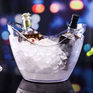 Ice Bucket Akrilik Wine Beer Acrylic Ice Bucket Ember Bir Es 4L Keranjang Serbaguna Keranjang Piknik Penyimpanan / Wine Beer Bucket Ice Tranpsarent / Ember Bir Es 4 Liter Bahan Acrylic