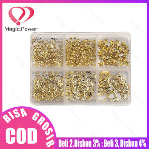 6 Sekat / Aksesoris Dekorasi Seni Kuku/ Kerang Bahan Metal Untuk Aksesoris Nail Art 3D metal nail decorations / Manicure Diy