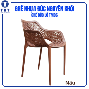 Ghế Nhựa Dáng Thuyền TM06 Chất Liệu Nhựa PP Nguyên Sinh Cao Cấp Có Nút Cao Su Chống Trơn Trượt