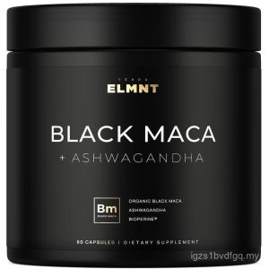 000 Strength Organic Black Maca Root with Ashwagandha - High Potency Black Maca Root Capsules for Men 100% Pure Maca Pow