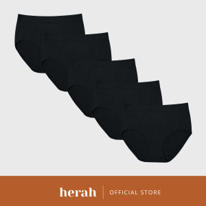 Herah Ultra Soft Hipster Panty (5 in 1) -  Cotton Feel Breathable Absorbent Plus Size