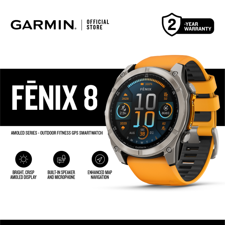 Garmin Fēnix AMOLED Series Outdoor Fitness GPS Smartwatch for