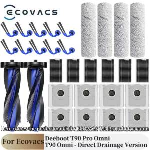 2026 For Ecovacs Deebot T90 Pro Omni/T90 Omni Robot Vacuum Cleaner Parts Main Roller Side Brush Filter Mop Cloth Dust Bag Accessories