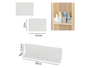 Gondola Rack Plastic L Shape Type Side Divider Board 20cm / 30cm Transparent Baffle