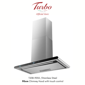 Turbo Italia - T208 Series 90cm Chimney Hood with Touch and Wave Motion Control