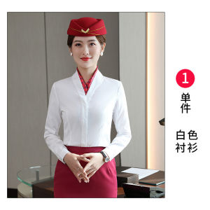 9922 Stewardess High-Speed Rail Flight Attendant Workwear Uniform Business Suit Ho Front Desk Reception Welcome Work Clothes Formal Wear