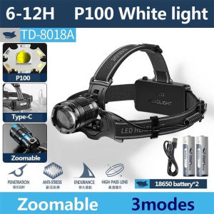 (COD)Waterproof Led Headlight Super Bright With 3 Modes Rechargeable For Outdoor Camping Hunting