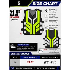 Reflector Vest Riders Vest ( Heavy Duty ) - Free Flag