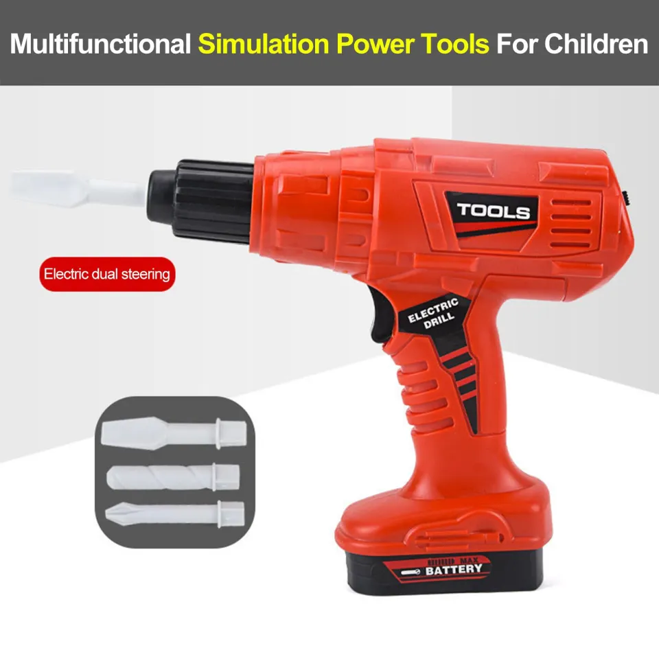 Dolity Electric Drill Tool Toy Interchangeable Drill Bits for