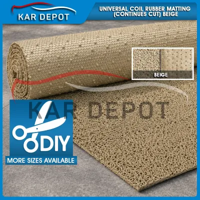 Soft Rubber Matting Loop Spaghetti Matting (BLACK / BEIGE / GRAY) 1ft×4ft (PER ORDER) custom/continuous cut