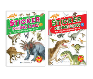 Combo 2c Sticker khủng long phát triển trí thông minh tập 1 & 2