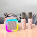 K12 Mini Karaoke Wireless Audio Speaker Bluetooth Microphone Portable Home KTV Karaoke Machine RGB. 