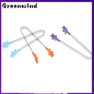 【Greenwind】 Silicone Stainless Steel Cooking Kitchen Ice Tong Food BBQ Salad Hand Clip