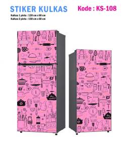 Stiker Kulkas 1 Pintu dan Sticker Kulkas 2 Pintu Kitchen Full OF Love
