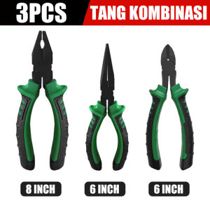 Reaim 3 pcs Tang Tugas Berat Set Alat Tang Hidung Panjang Set Tang Hidung Panjang Alat Tang Tugas Berat Catok