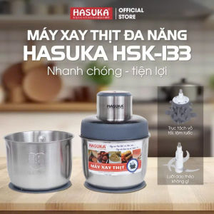 Máy xay thịt HASUKA HSK-133 2 cối inox riêng biệt Máy làm ruốc đa năng công suất 450w BH 1 năm