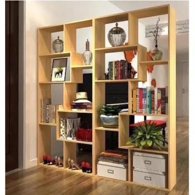 kệ sách gỗ để sàn đa tầng thông minh màu vân gỗ kệ chữ u