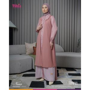 Jual Nibras Gamis Nara Teracota Dobby Nara mix Vennavein mix Baby Doll Premium