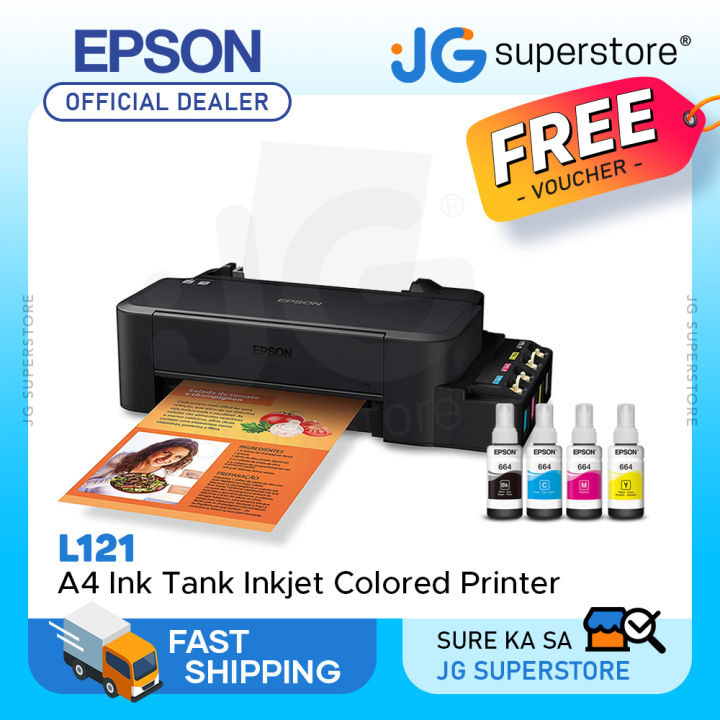 Epson EcoTank L121 A4 Ink Tank Colored Printer with Ink Efficient and