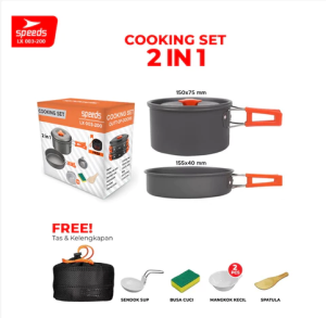 SPEEDS Alat Masak Camping Piknik 3in1 Portable Nature Serbaguna Mancing Lengkap Outdoor 003-301