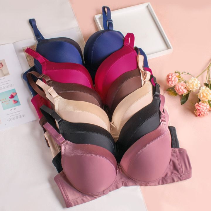 42-48 Feather Plus Size Cotton Bra With-Wire Thin Songe Full Cup Bra CD Cup Bra  Size Besar @Ready Stock KL Malaysia #838