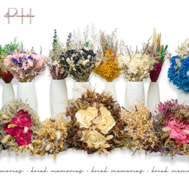 Dried Flowers Bouquet Real flower Bridal Bouquets Wedding Bouquet