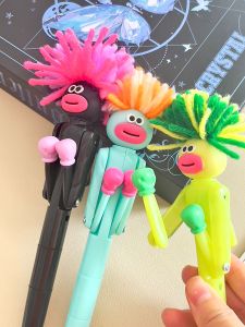 Shame Fist Fried Little Man Boxing Pen Cute Decompression Ballpoint Pen Cartoon Birthday Cute Gift Student Stationery