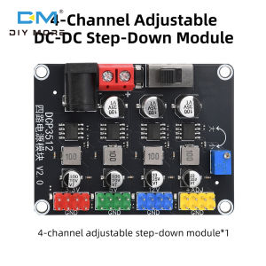 Diymore DC 6V-30V to DC 0.9V-29.6V Adjustable Output Dcp3512 Four-Way Power Module Dc-Dc Conversion Module