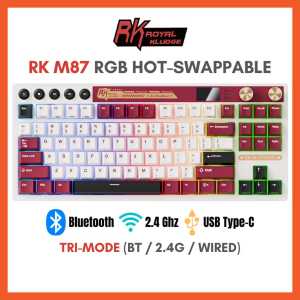 【SG】 Royal Kludge RK M87 Hot Swappable BT Wireless RGB Mechanical Keyboard - 87 keys