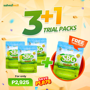 SBG Barley Grass Herbal 4 Trial Packs Organic Food Supplement 3+1 Promo Save 1875 PHP 2925 SRP 3800