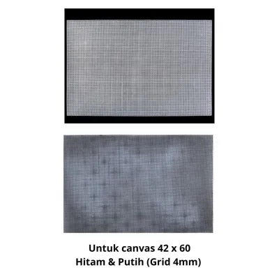 ANEKA - Square Plastic Canvas / Kanvas Plastik Kotak DIY - Grid 4mm