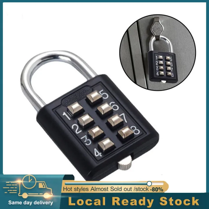 8 Digits Password Code Combination Padlock Zinc Alloy Suitcase For ...