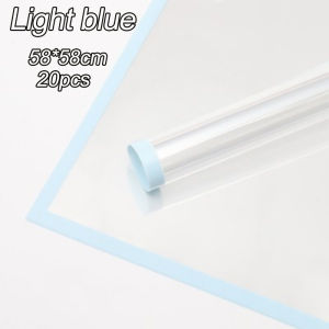【20PCS】58*58cm Bouquet Wrapping Paper Wrap Transparent Colored Edge Gift Wrapping Paper