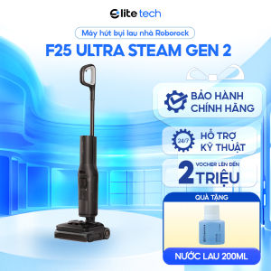 Máy Hút Bụi Lau Nhà Roborock F25 Ultra Steam Gen 2 | Hơi Nước 180°C Lực Hút 25.000Pa Lau Sát Mép