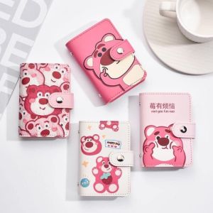 Ví Đựng Thẻ Nhiều Ngăn Cỡ Lớn Họa Tiết Gấu Dâu
