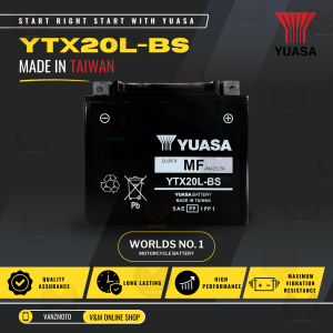 Yuasa YTX20L-BS Motorcycle Battery (TAIWAN) best for Jetski Harley Davidson