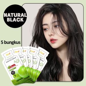 5 bungkus (150ml) Pewarna rambut dari tanaman herbal. Warna hitam alami murni Krim pewarna rambut sendiri di rumah Cuci hitam tanpa iritasi Cepat mewarnai rambut Pewarna rambut