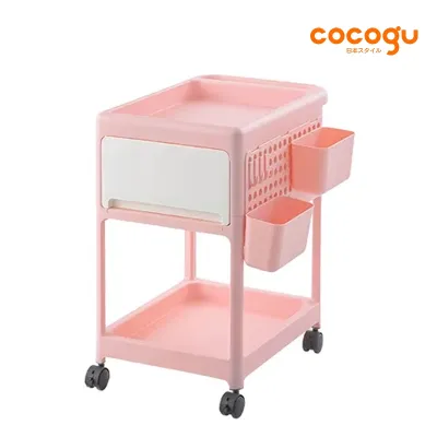 COCOGU ชั้นเก็บของอเนกประสงค์ล้อเลื่อน พร้อมลิ้นชัก จัดระเบียบบ้าน เคลื่อนย้ายสะดวก รุ่น JY3212