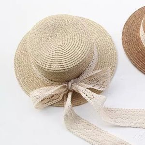 หมวกสานเด็ก Bucket English Style คาดลูกไม้สายหวาน ไซส์เด็กและผู้ใหญ่ 05-T17