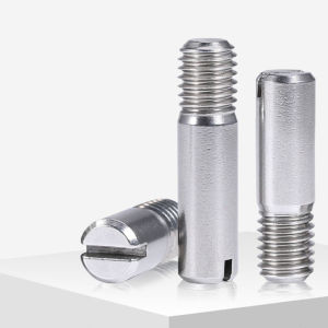 M2 M2.5 M3 M4 304 Stainless Steel Slotted Outside Thread Cylindrical Pin Solid Dowel Pin Positioning Roll Shaft Locating Pin