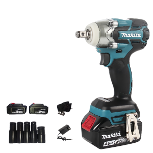 MAKITA บล็อกไฟฟ้าไร้สาย ของแท้ 100% Brushless 520Nm ความเร็ว 6200RPM บล็อกกระแทกไร้สาย แบตลิเธียม ครบชุดพร้อมใช้งาน เหมาะสำหรับงานหนักและช่างมืออาชีพ