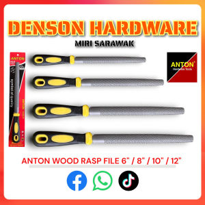 ANTON 6 inch / 8 inch / 10 inch / 12 inch High Carbon Half Round Woodworking File Wood Rasp File / Kikir Kayu