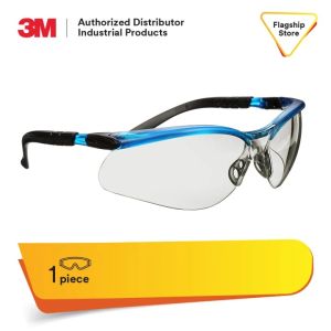 3M BX Protective Safety Eyewear 11472 Indoor/Outdoor Mirror UV Lens Ocean Blue Frame CSA Z94.3 / ANSI Z87.1-2015