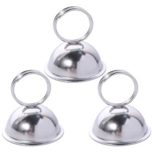 YOUSHI TOP 3pcs Stable Base Stainless Steel Card Holder Multifunction Silver Table Card Stand Picture Clips Minimalism Design Name Card Holder Restaurant Use