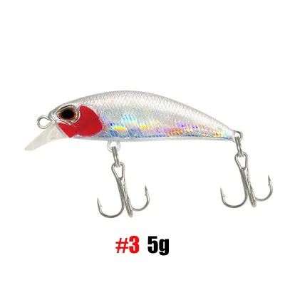 Bite Fishing Bait 5g/5cm Sinking Minnow Lure SwimBait Lure 3D Eyes Minnow Buzz Bait Lure