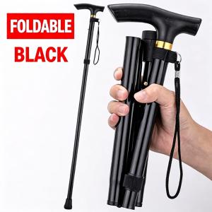 Lightweight Foldable Trekking Poles Anti‑Slip Telescopic Walking Cane for Mountaineering Elderly Daily Use