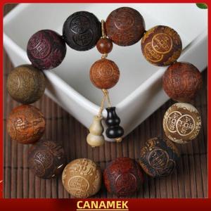 Miễn phí vận chuyển✨ Cổ Điển 20Mm Handmade Gỗ Khắc Đính Cườm Vòng Đeo Tay Với Mặt Dây Chuyền Cho Nam Giới Và Phụ Nữ Đồ Trang Sức Quà Tặng
