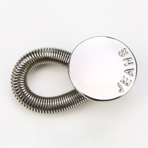 MAKERVY 10Pcs Metal Elastic Spring Button Trousers Pants Stretch Extender Accessories Jeans Button Adjustable Sewing Tool Waist Extension