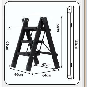 [SG stock] Foldable Ladder 4 Step Portable Ladder Lightweight Folding Step Stool Wide Anti-Slip